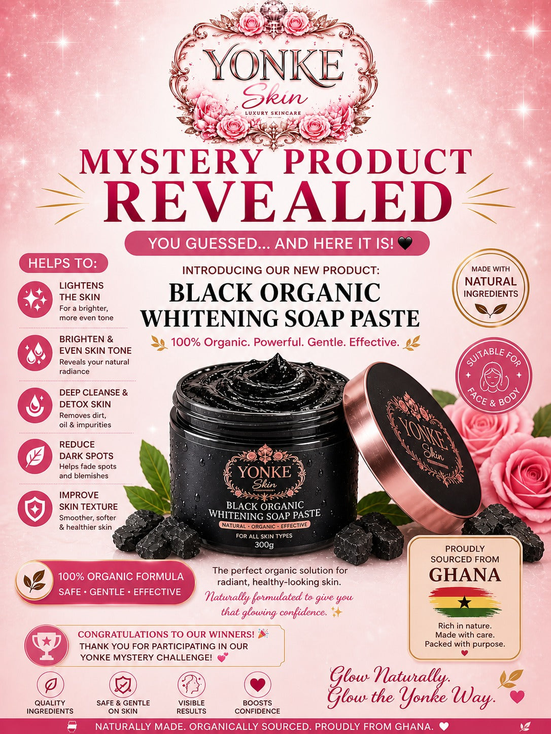 Black whitening soap(paste)